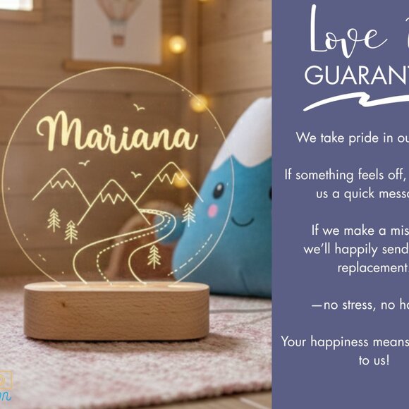 Mountain Name LED Light – Personalized Cloud Decor for Kids - Picture 6 of 8